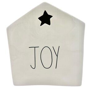 Rae Dunn by Magenta JOY Candle House White Ceramic Decorative Christmas Accent